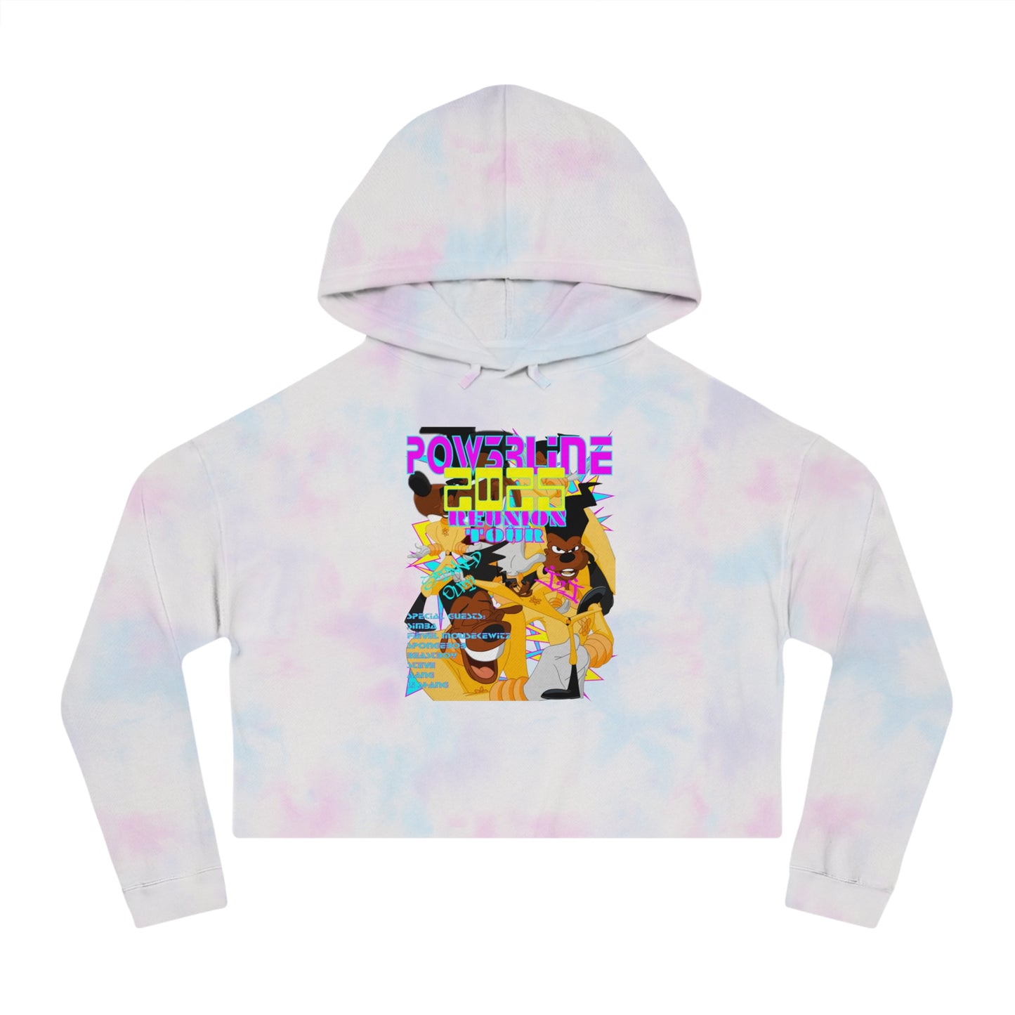 A GOOFY MOVIE 1990NOW!: POW3R LIN3 Women’s Cropped Hooded Sweatshirt