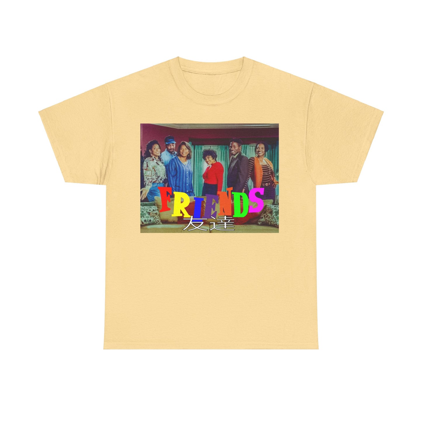 SITCOM 1990NOW 'FRIENDS' (LIVING SINGLE) Unisex Tee - Heavy Cotton Staple for Casual Fashion