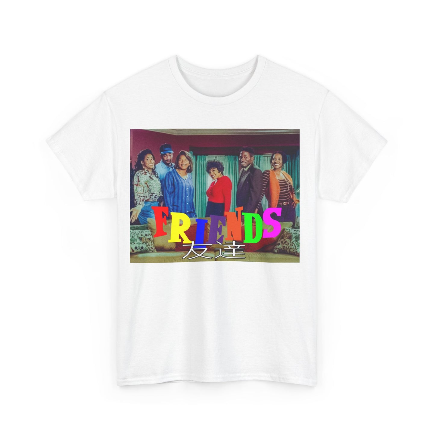 SITCOM 1990NOW 'FRIENDS' (LIVING SINGLE) Unisex Tee - Heavy Cotton Staple for Casual Fashion