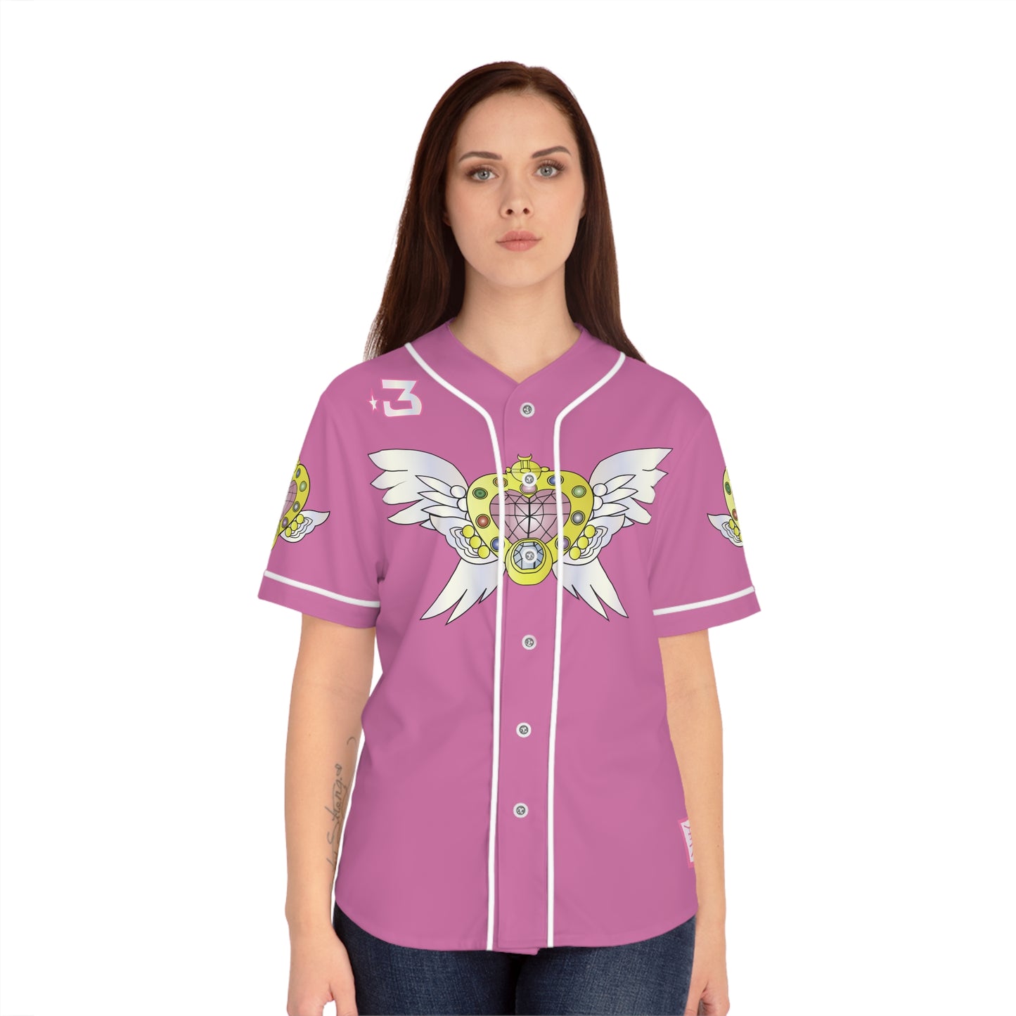 SAILORMOON: Pink Pretty Soldier Women's Baseball Jersey