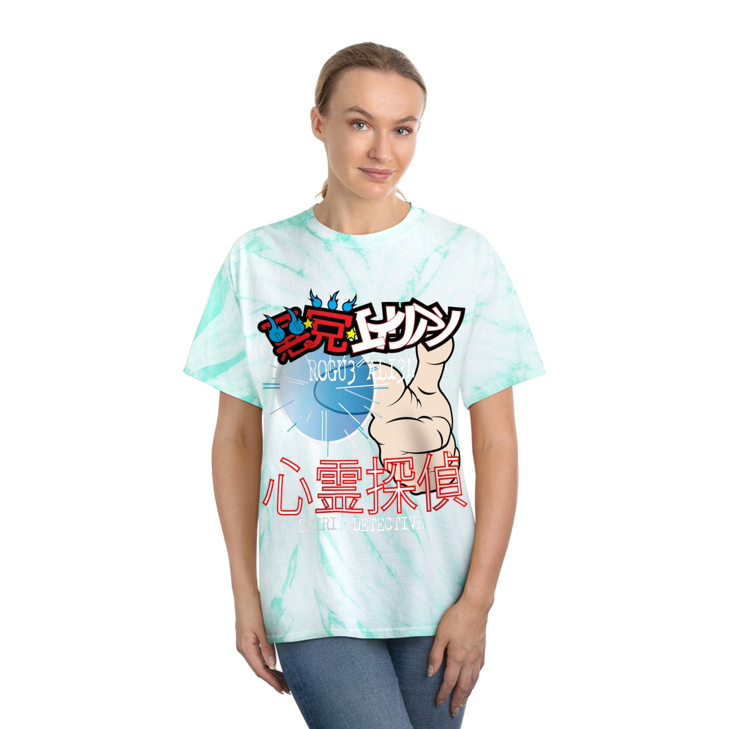 YU YU HAKUSHO: YUSUKE Tie-Dye Tee Shirt, Cyclone Pattern - 60s Groovy Style