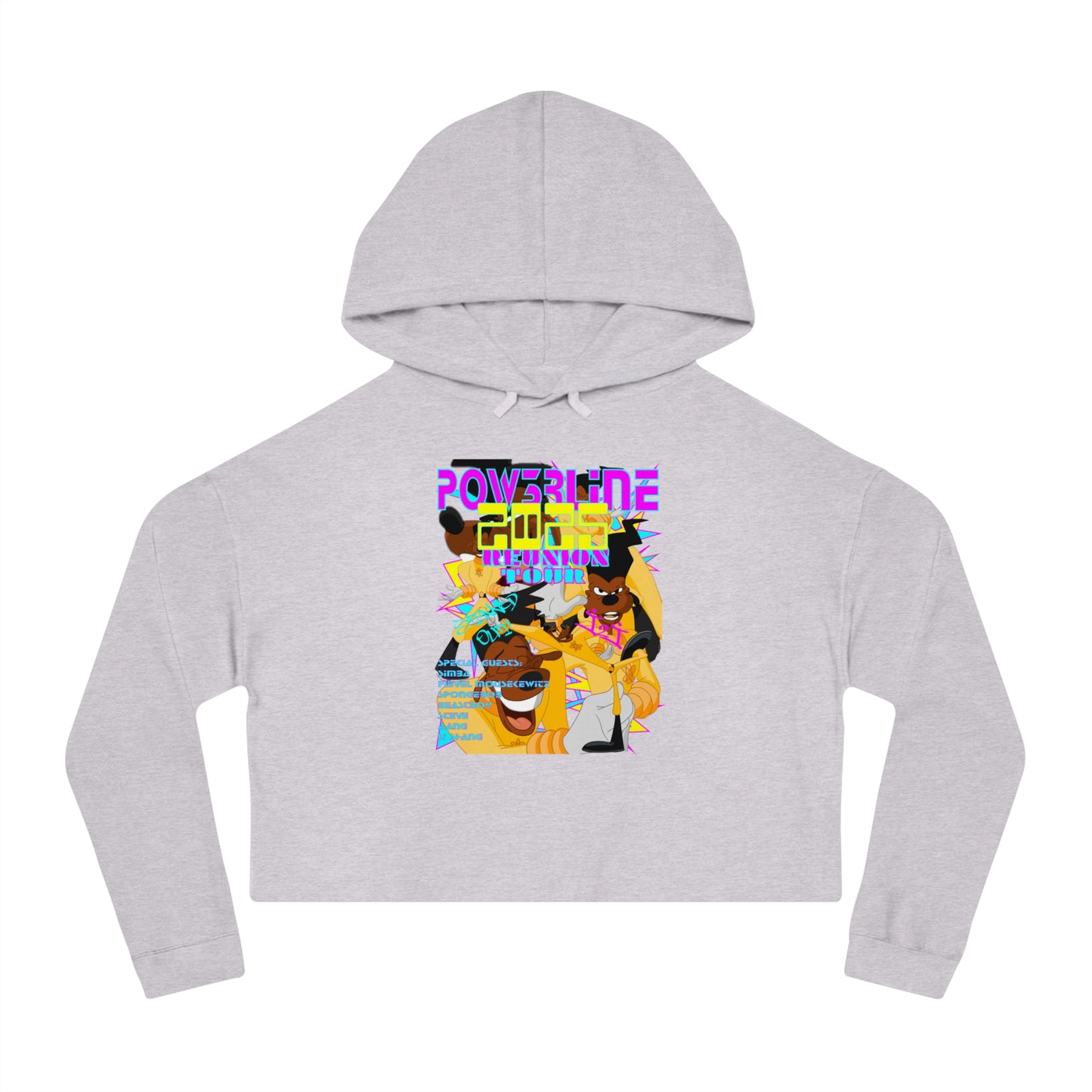 A GOOFY MOVIE 1990NOW!: POW3R LIN3 Women’s Cropped Hooded Sweatshirt