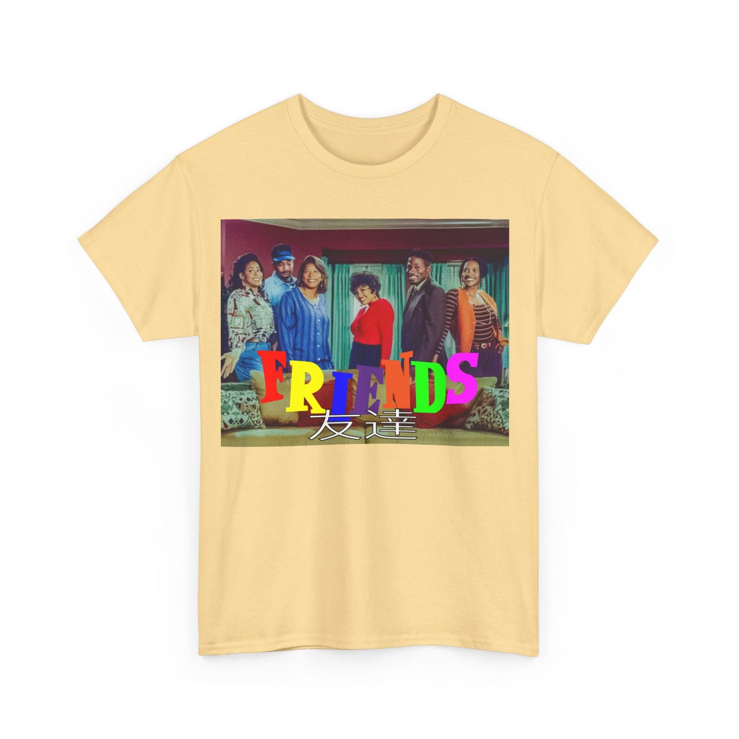 SITCOM 1990NOW 'FRIENDS' (LIVING SINGLE) Unisex Tee - Heavy Cotton Staple for Casual Fashion