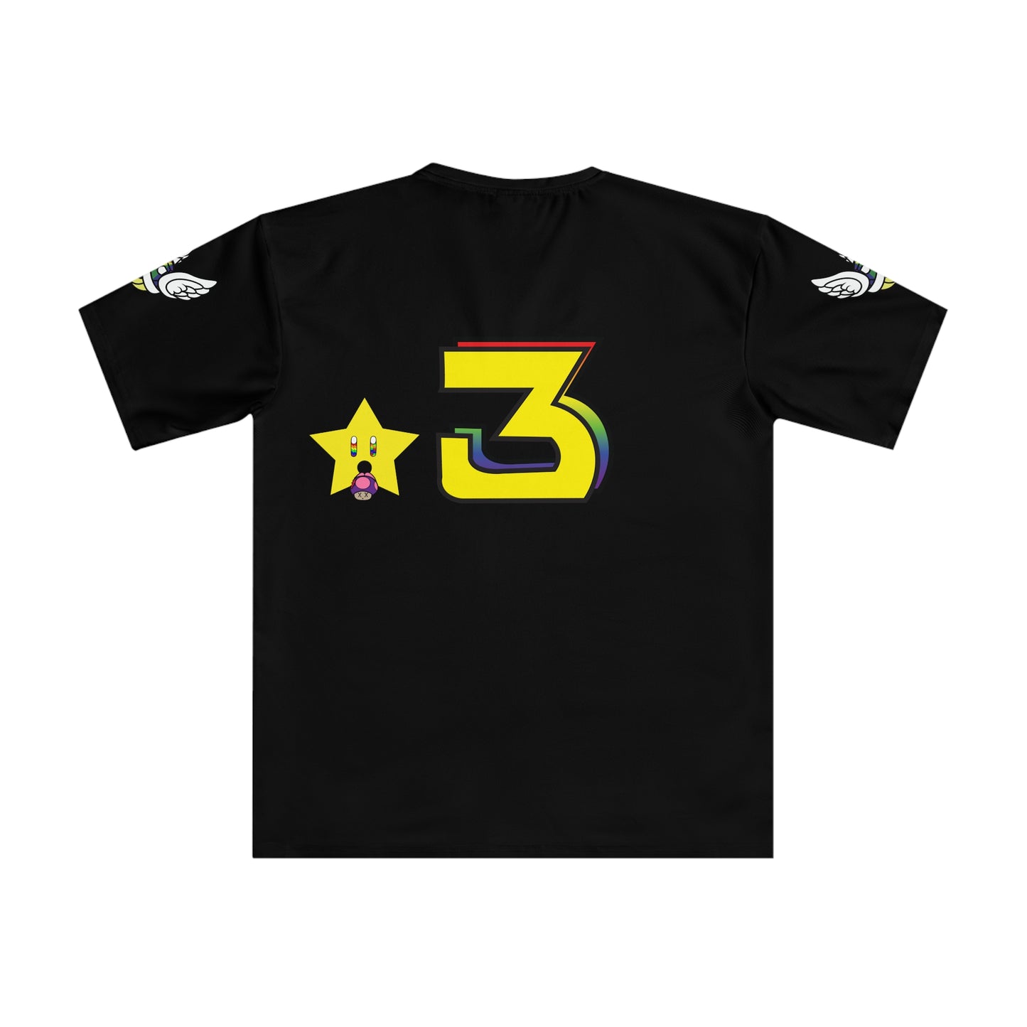 MARIO: BLACK TRIPPY STAR Loose T-shirt (AOP)