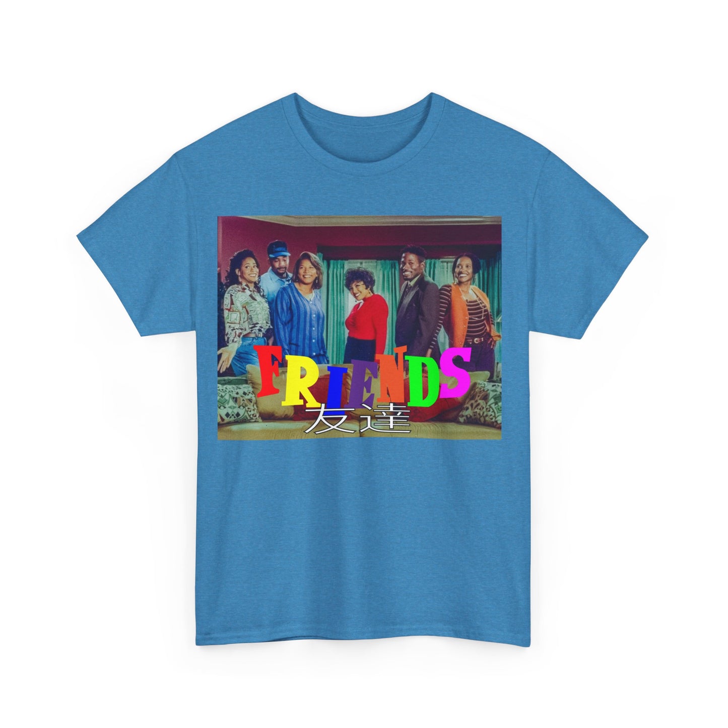 SITCOM 1990NOW 'FRIENDS' (LIVING SINGLE) Unisex Tee - Heavy Cotton Staple for Casual Fashion