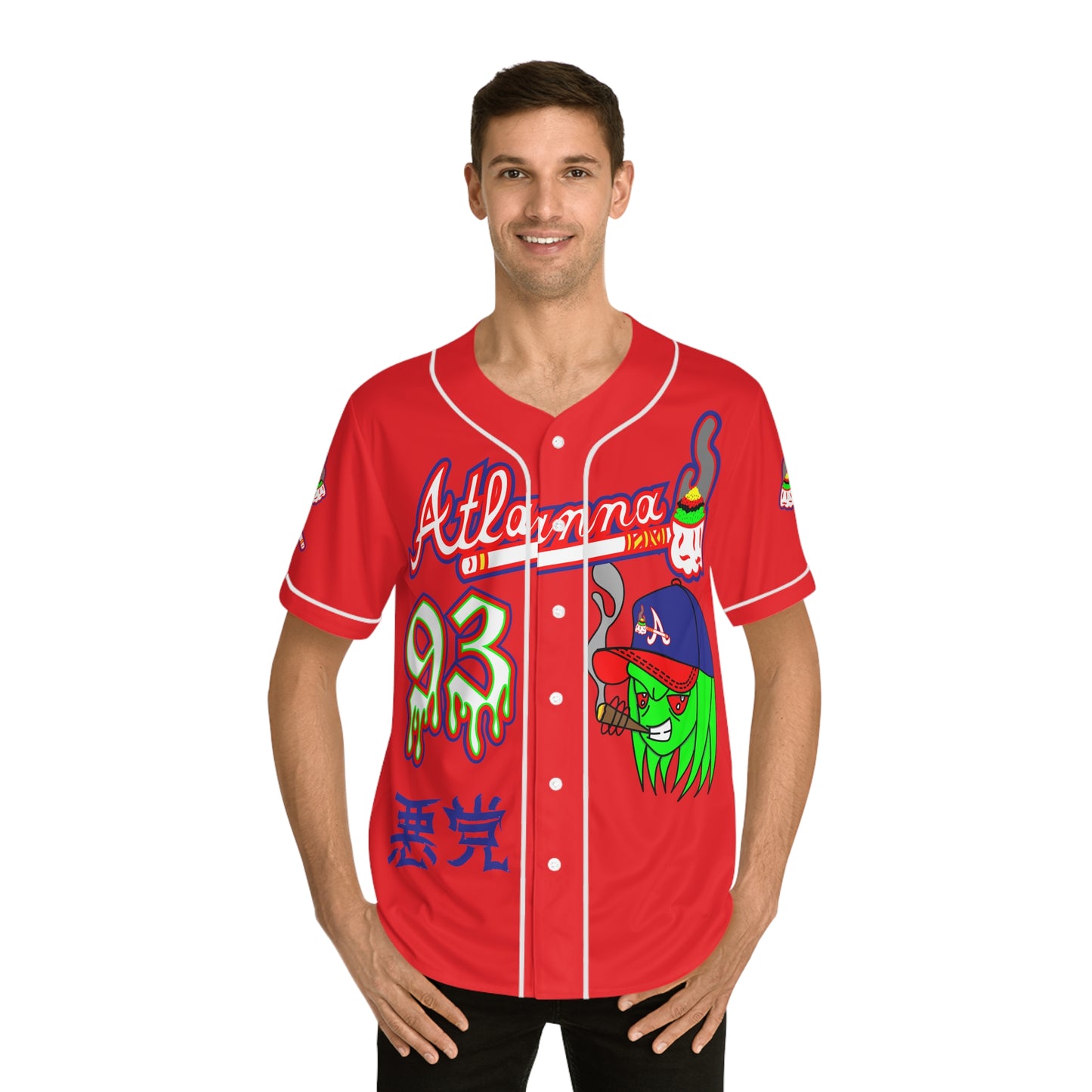 ROGU3 ALI3N: ATLANNA RED Baseball Jersey