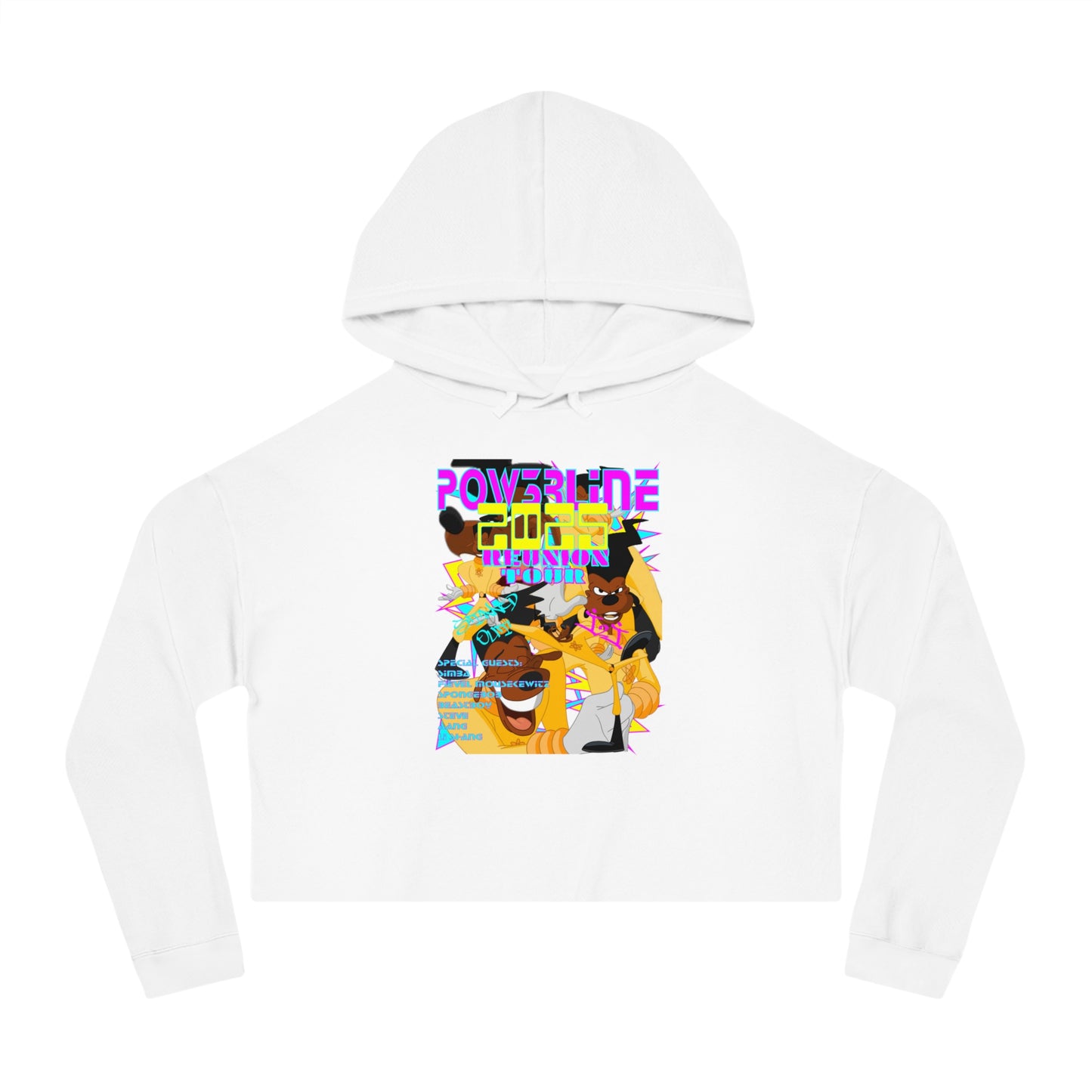 A GOOFY MOVIE 1990NOW!: POW3R LIN3 Women’s Cropped Hooded Sweatshirt