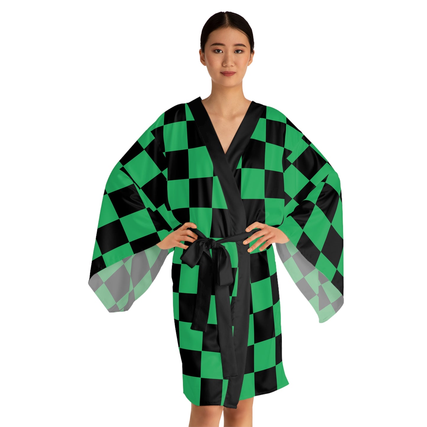 DEMON SLAYER: TANJIRO ANIME Long Sleeve Kimono Robe