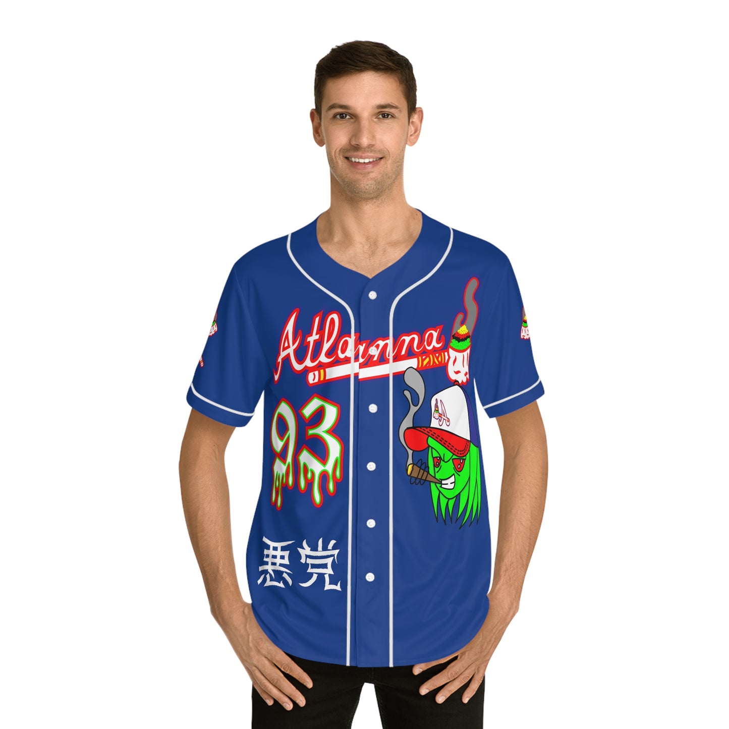 ROGU3 ALI3N: ATLANNA Blue Baseball Jersey (AOP)