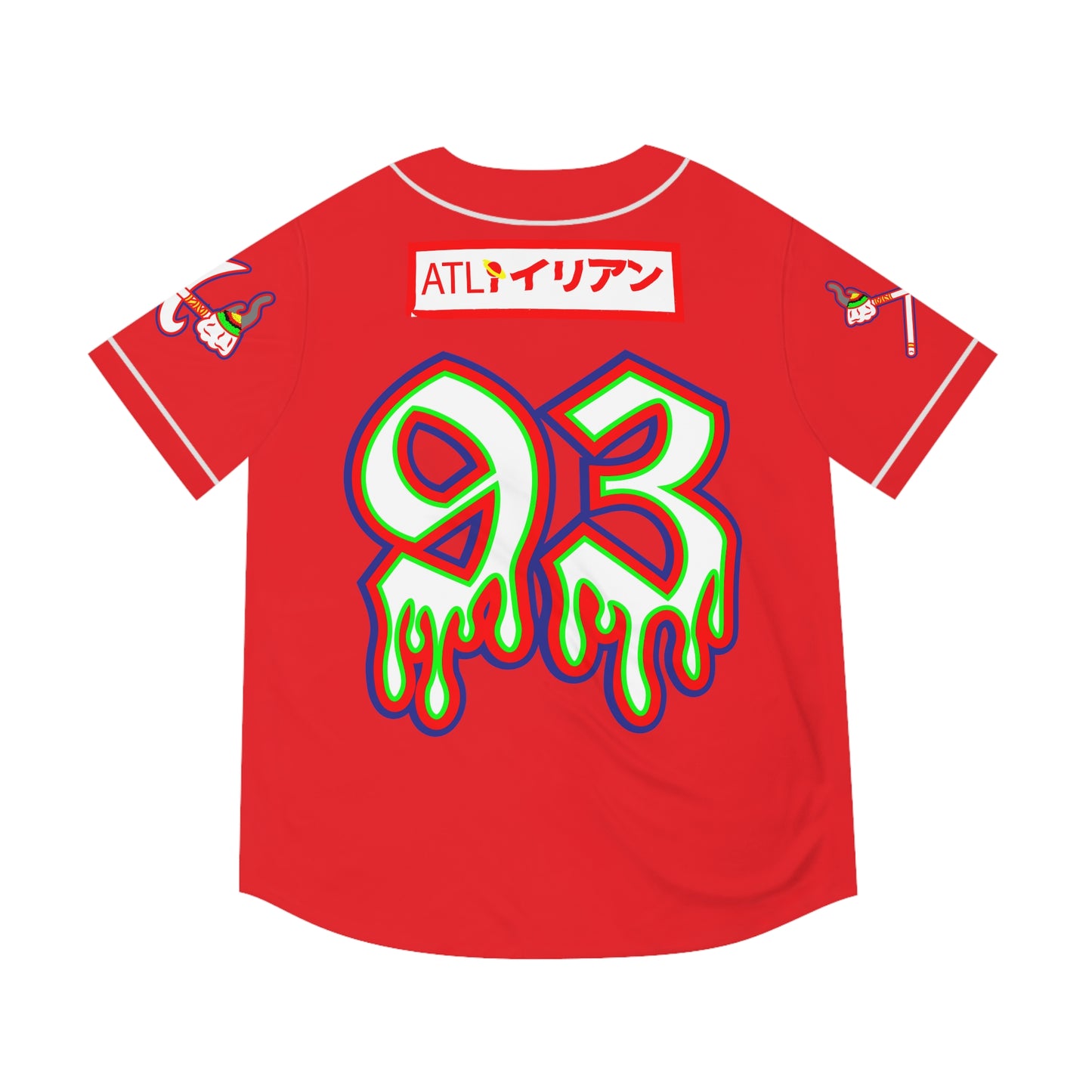 ROGU3 ALI3N: ATLANNA RED Baseball Jersey