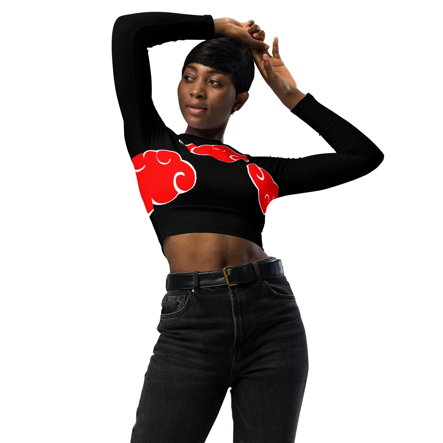 NARUTO: AKATSUKI long-sleeve crop top