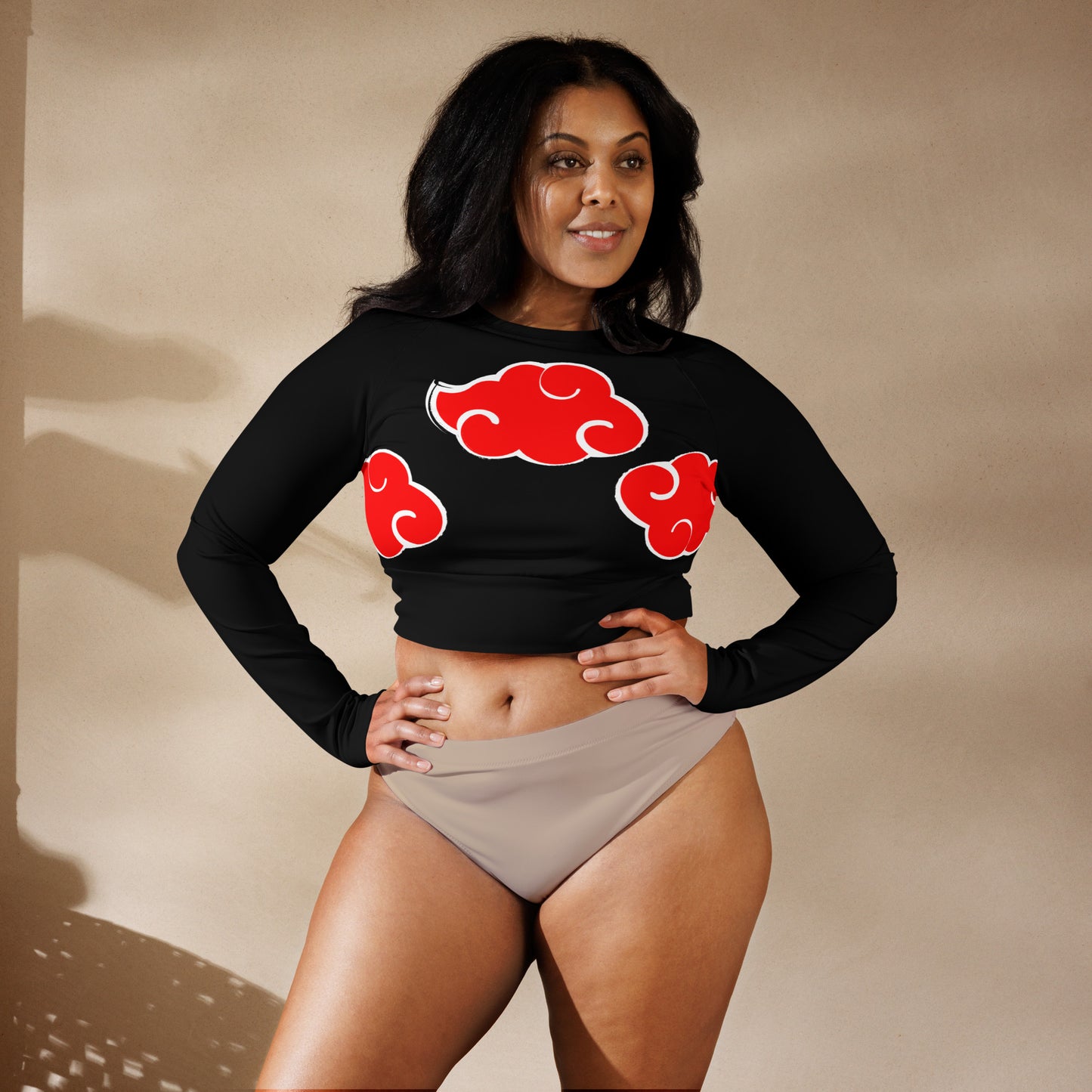 NARUTO: AKATSUKI long-sleeve crop top