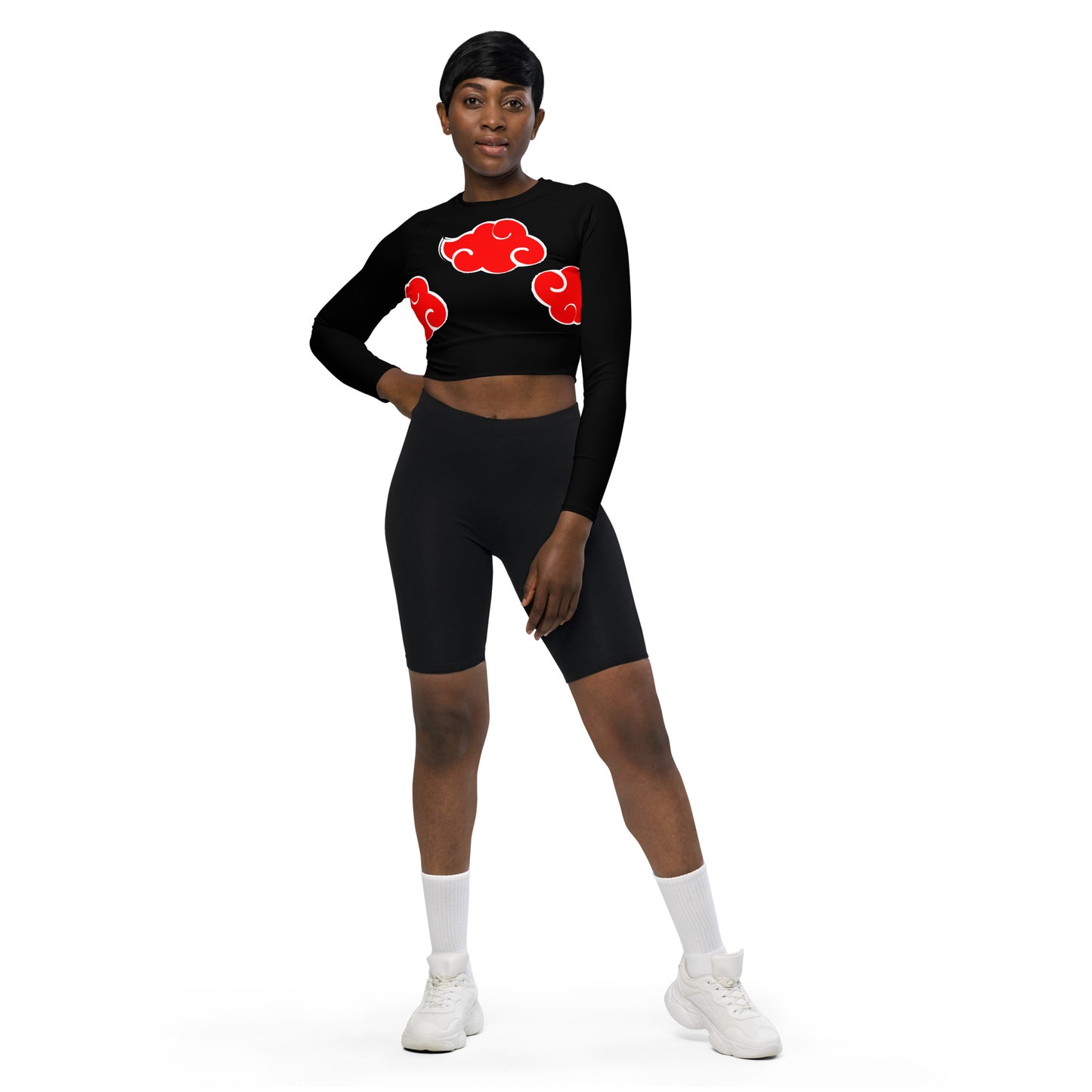 NARUTO: AKATSUKI long-sleeve crop top