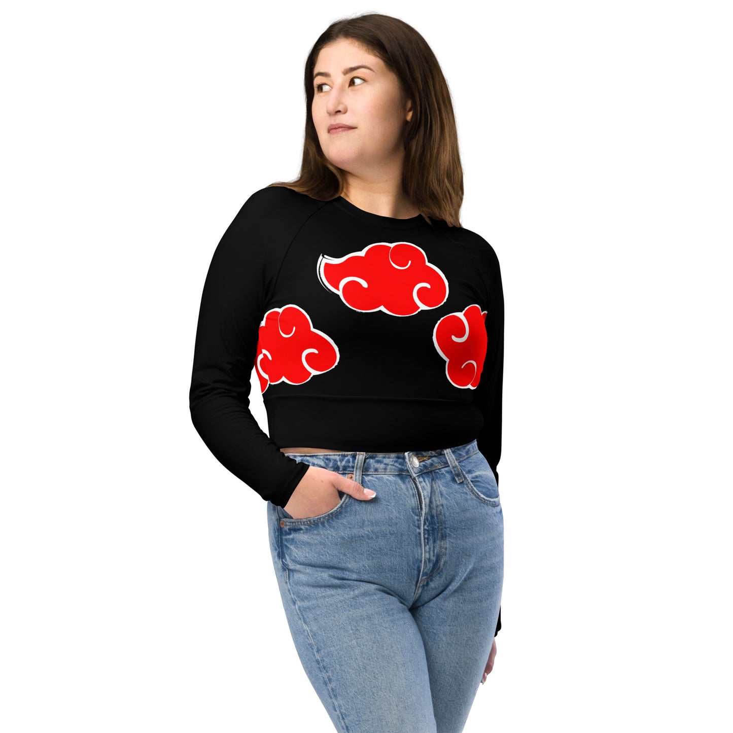 NARUTO: AKATSUKI long-sleeve crop top