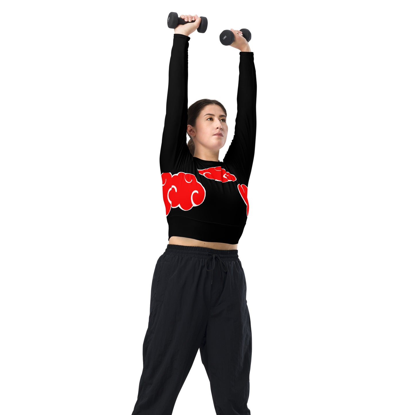 NARUTO: AKATSUKI long-sleeve crop top