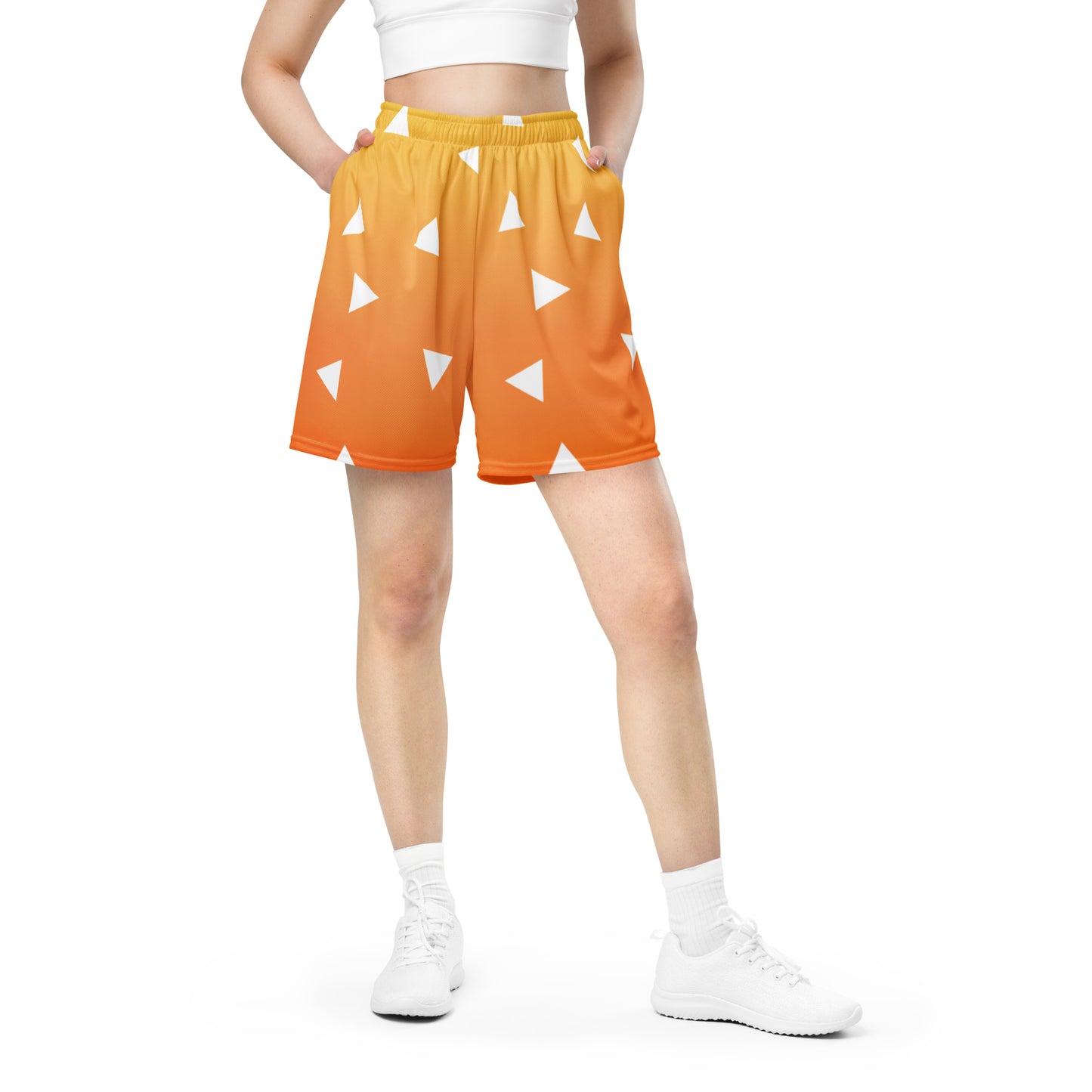 DEMON SLAYER: ZENITSU Unisex mesh shorts