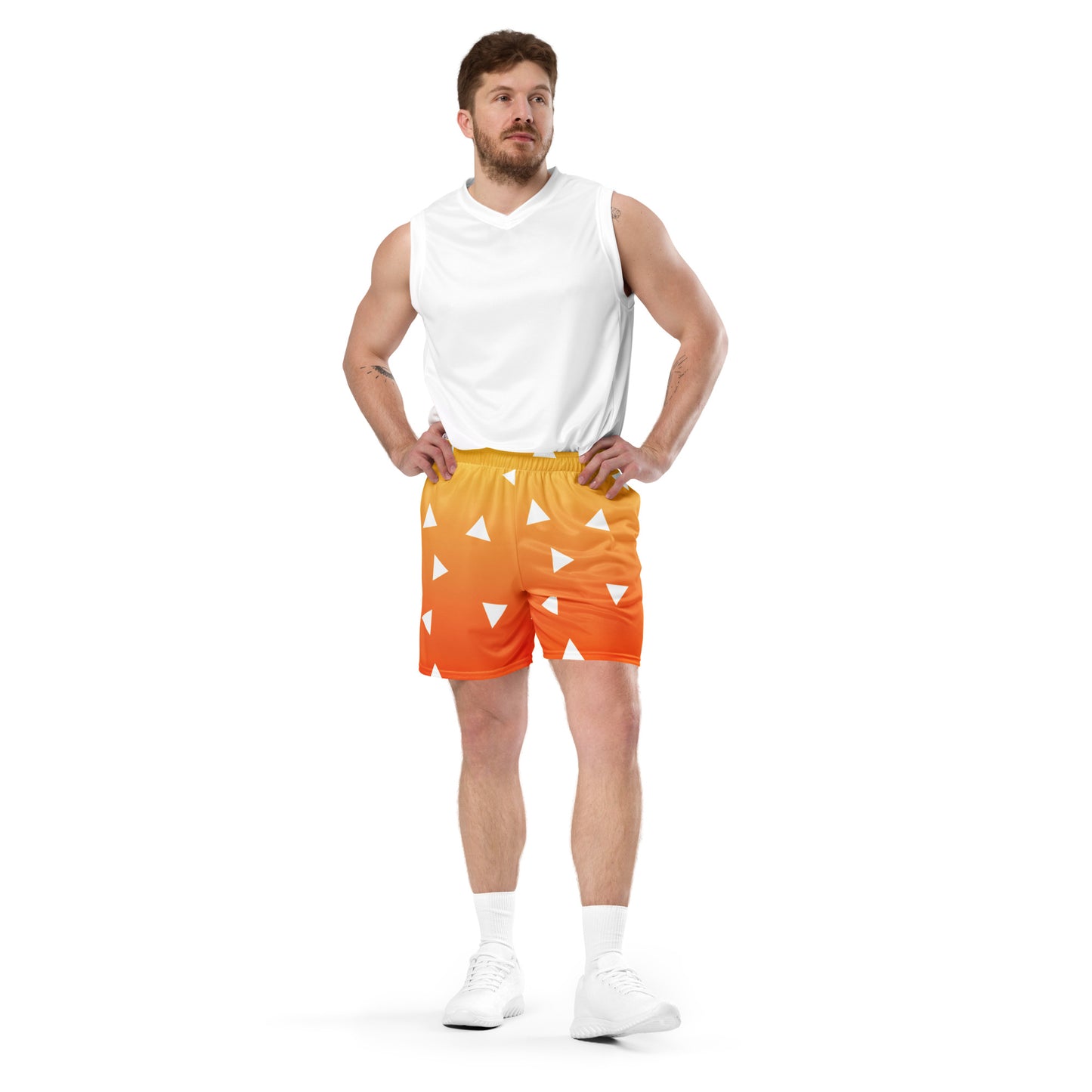 DEMON SLAYER: ZENITSU Unisex mesh shorts