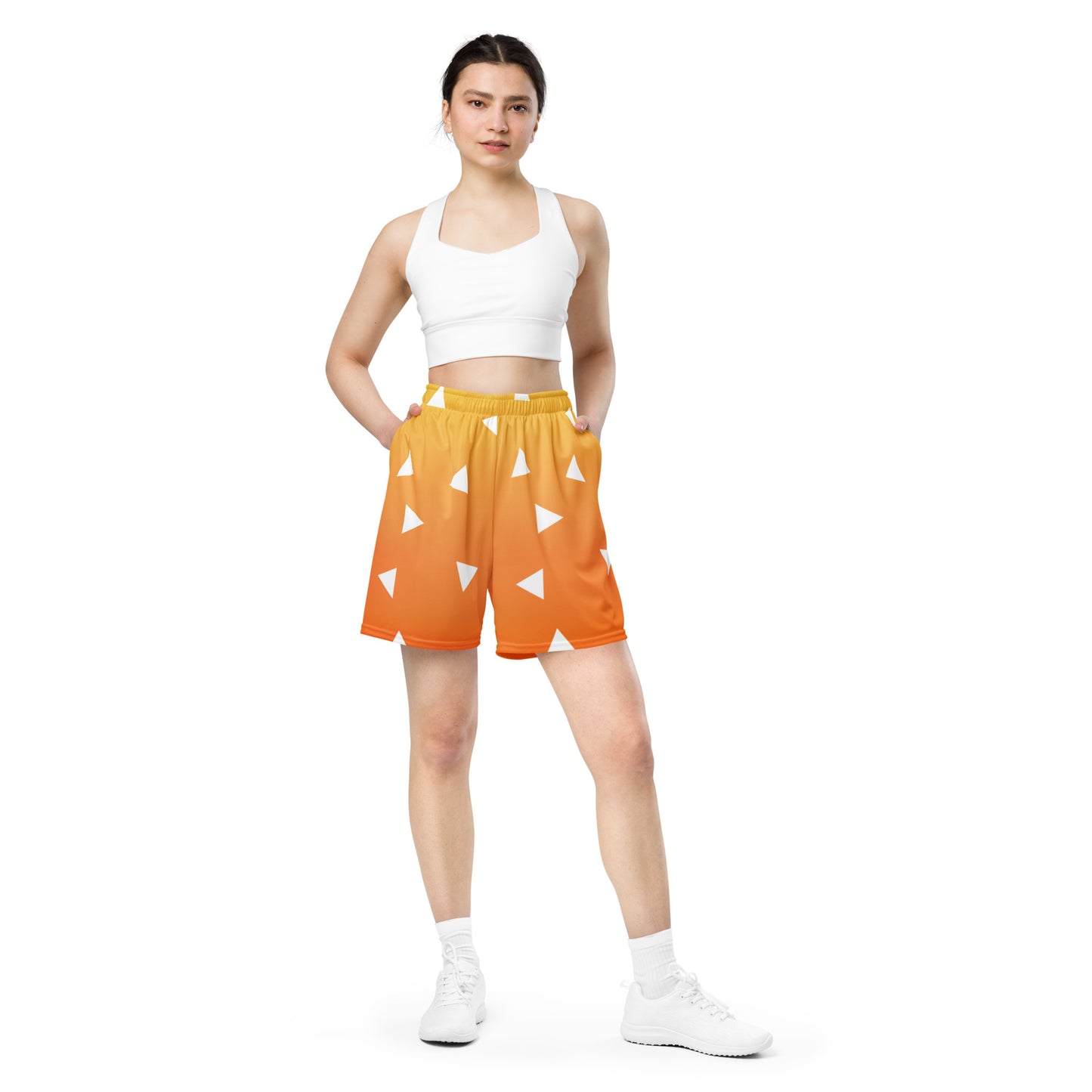 DEMON SLAYER: ZENITSU Unisex mesh shorts