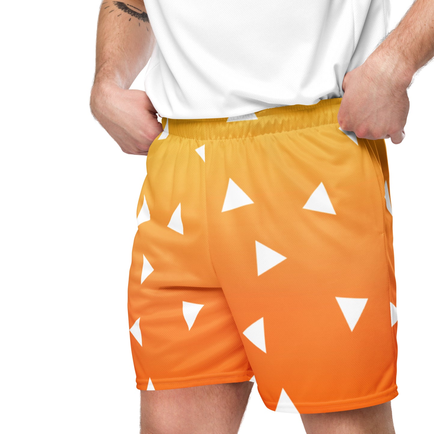 DEMON SLAYER: ZENITSU Unisex mesh shorts