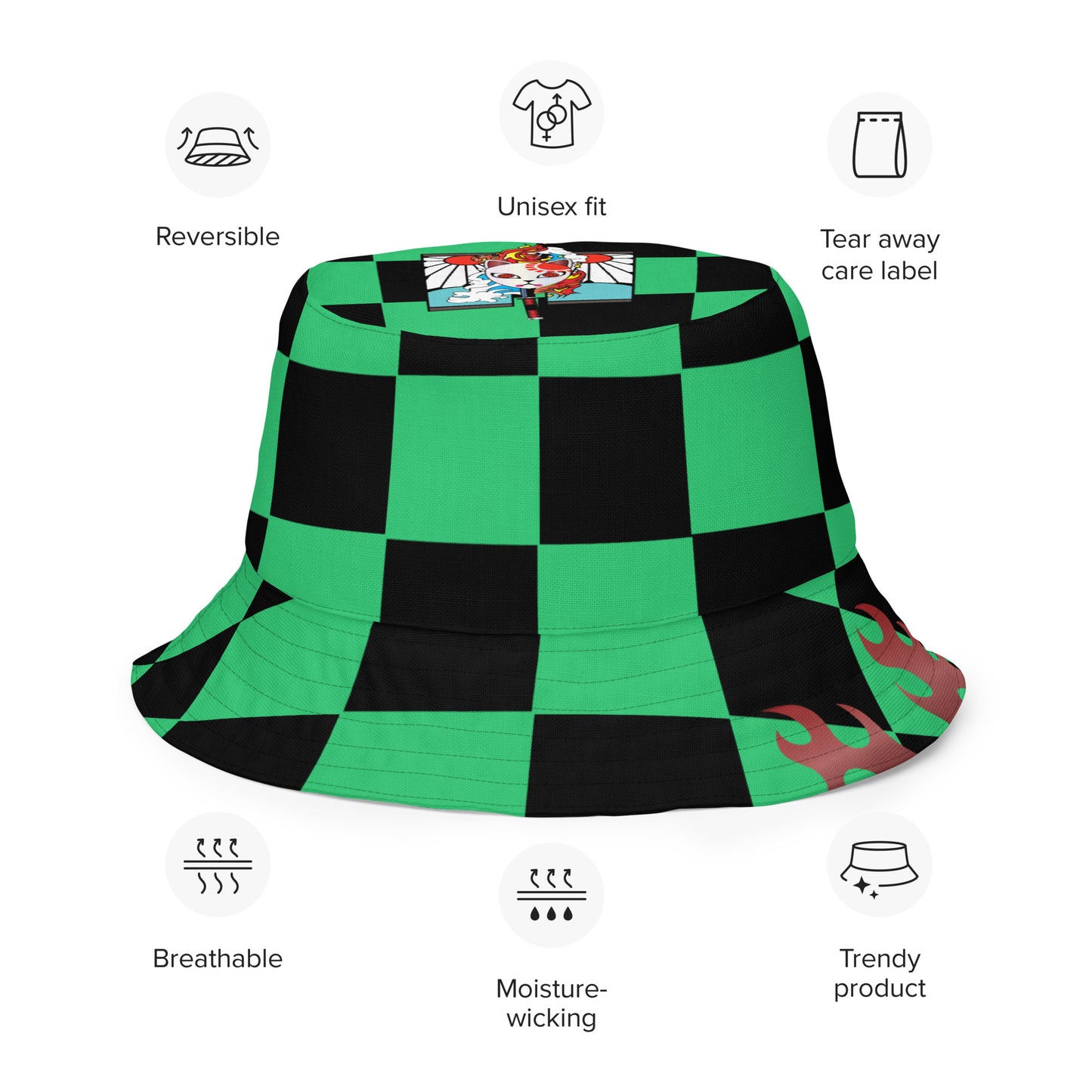 DEMON SLAYER: TANJIRO Reversible bucket hat