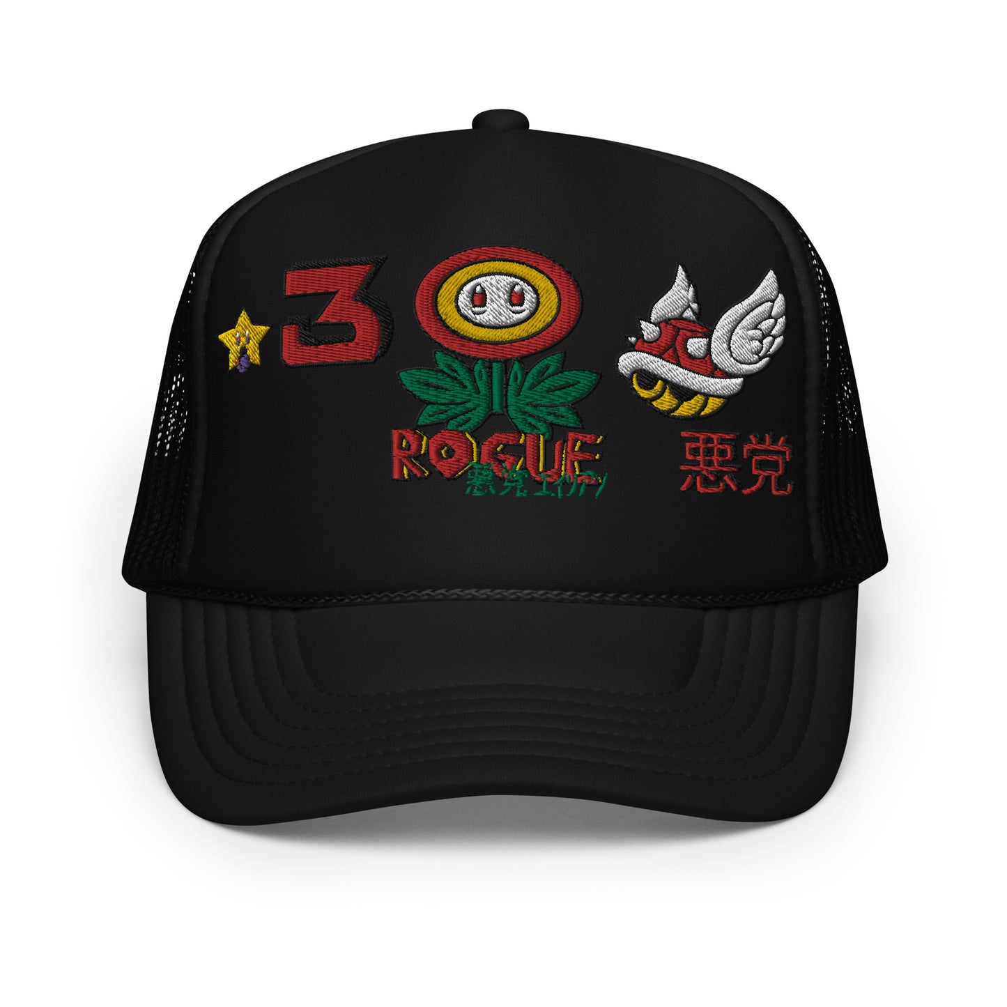 MARIO: FIRE FLOWER Foam trucker hat