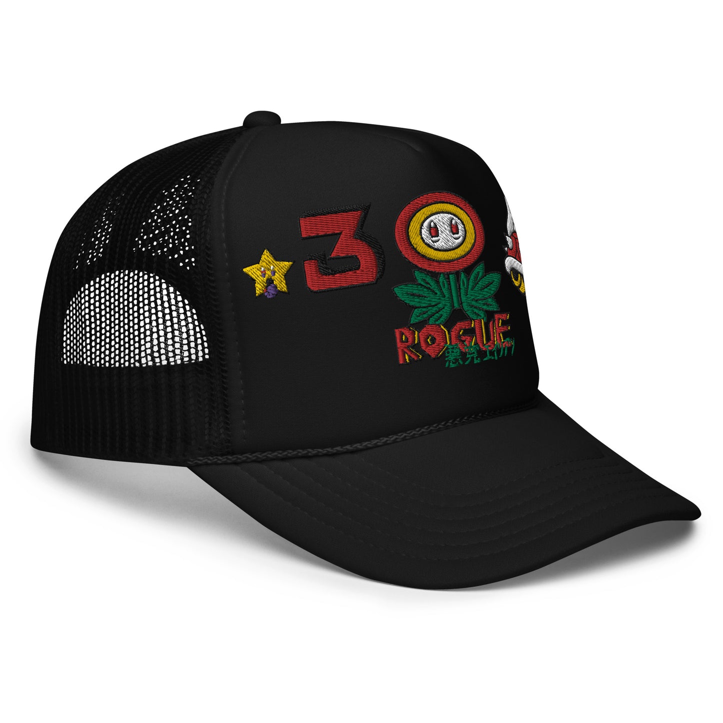 MARIO: FIRE FLOWER Foam trucker hat