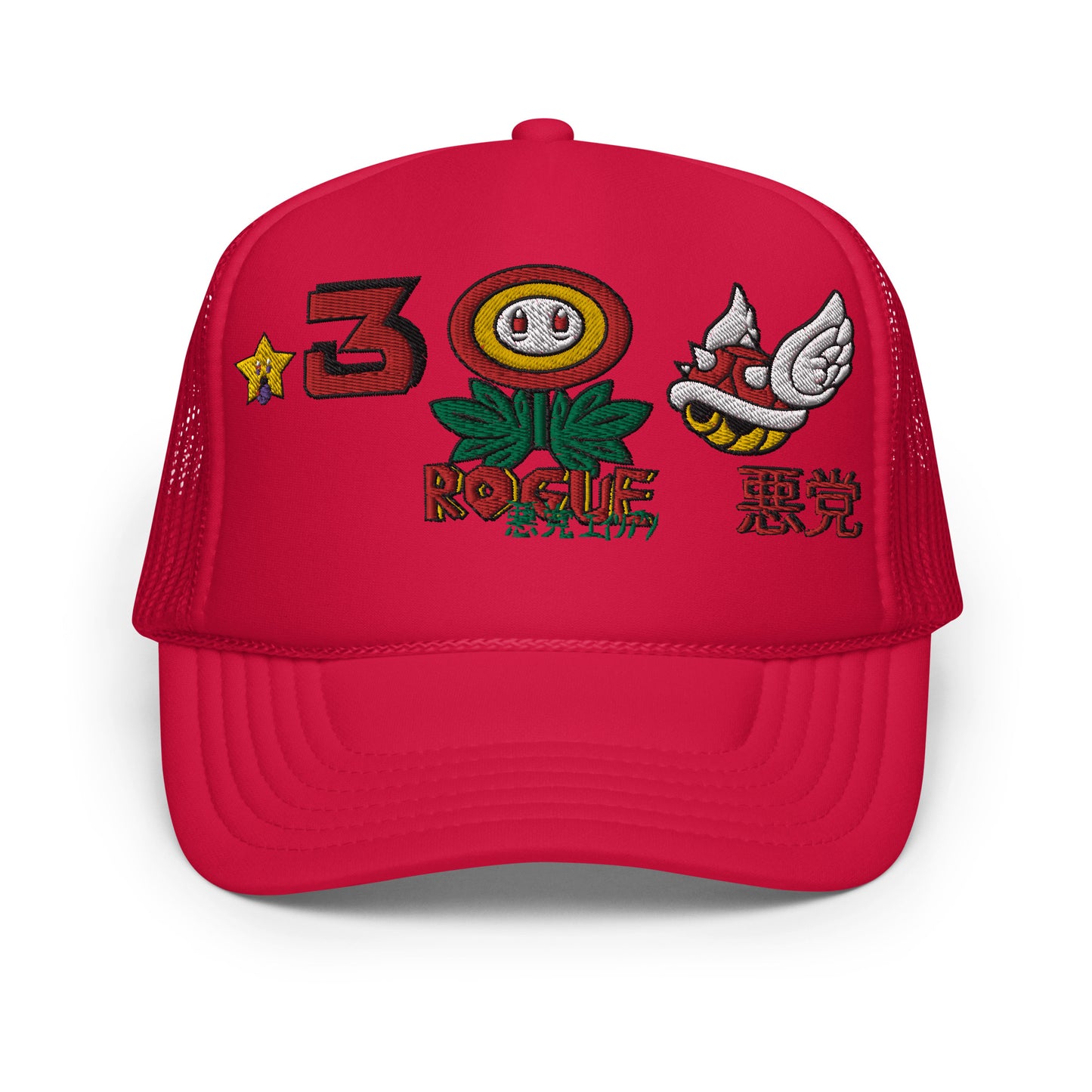 MARIO: FIRE FLOWER Foam trucker hat