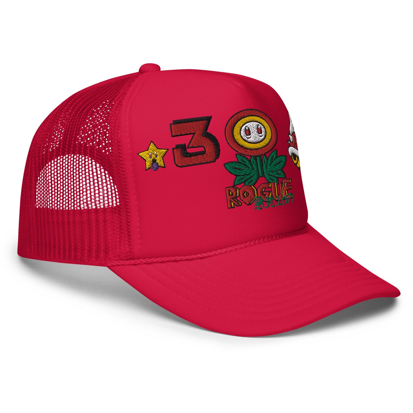 MARIO: FIRE FLOWER Foam trucker hat