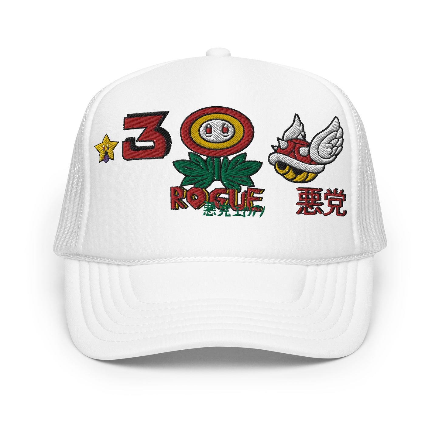 MARIO: FIRE FLOWER Foam trucker hat