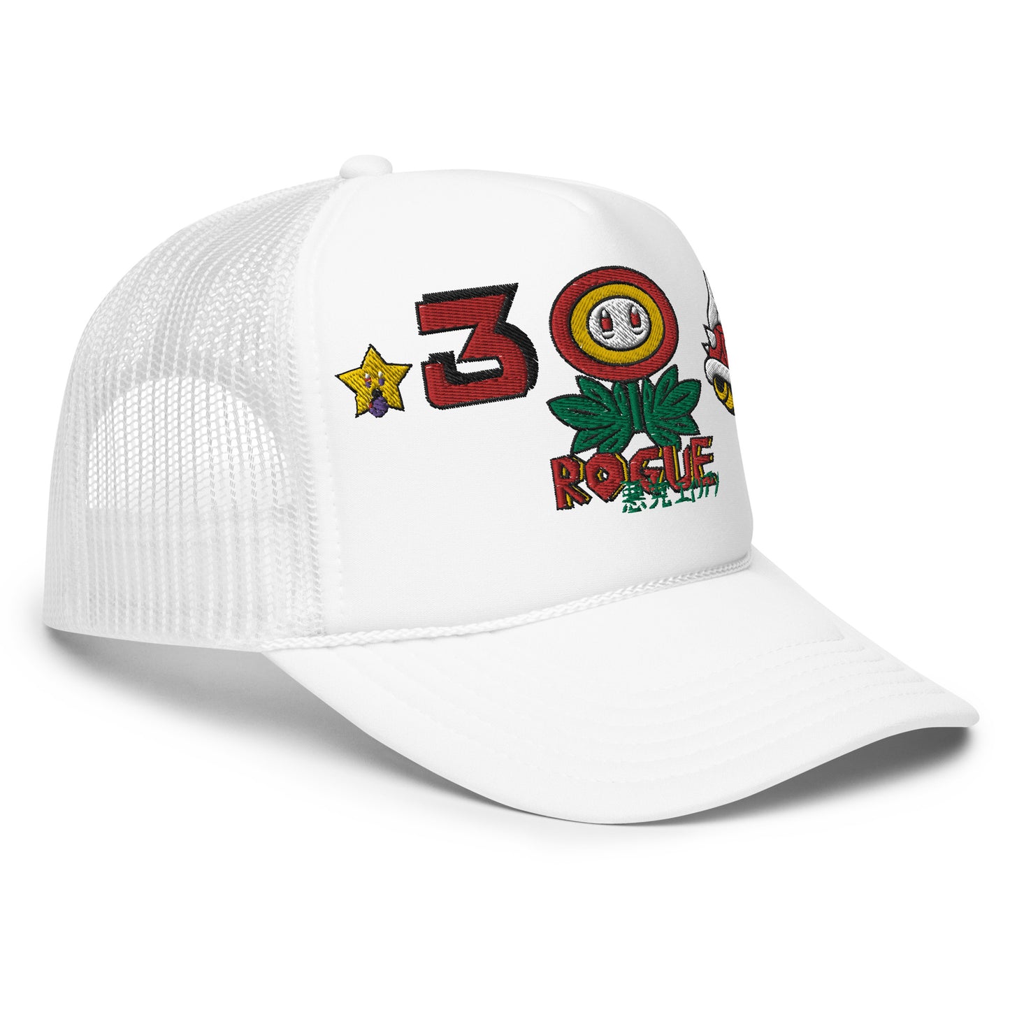 MARIO: FIRE FLOWER Foam trucker hat