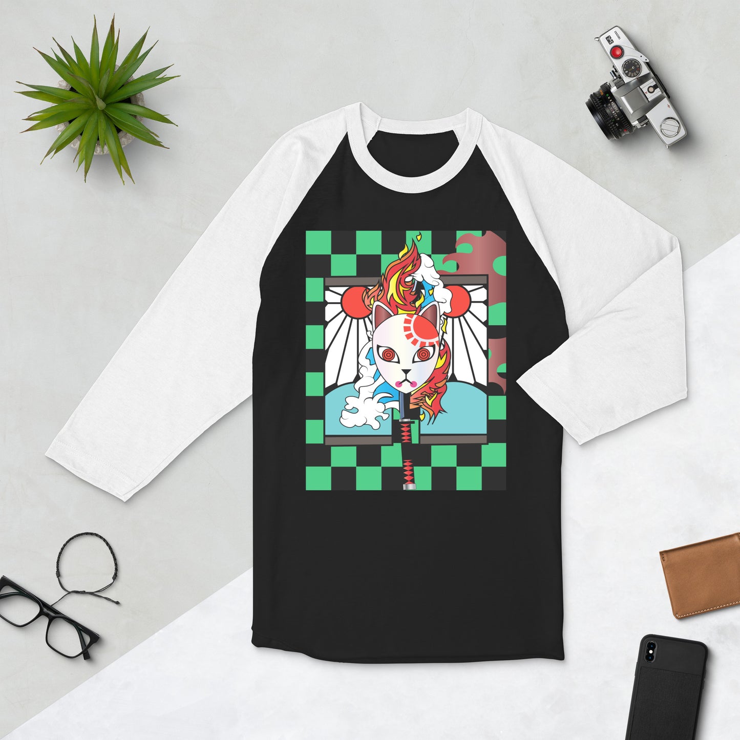 DEMON SLAYER: TANJIRO 3/4 sleeve raglan shirt