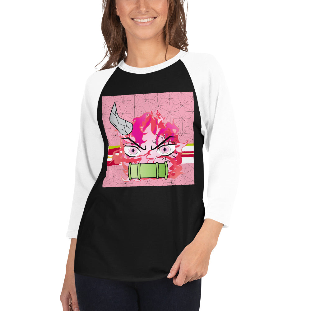 DEMON SLAYER: NEZUKO 3/4 sleeve raglan shirt