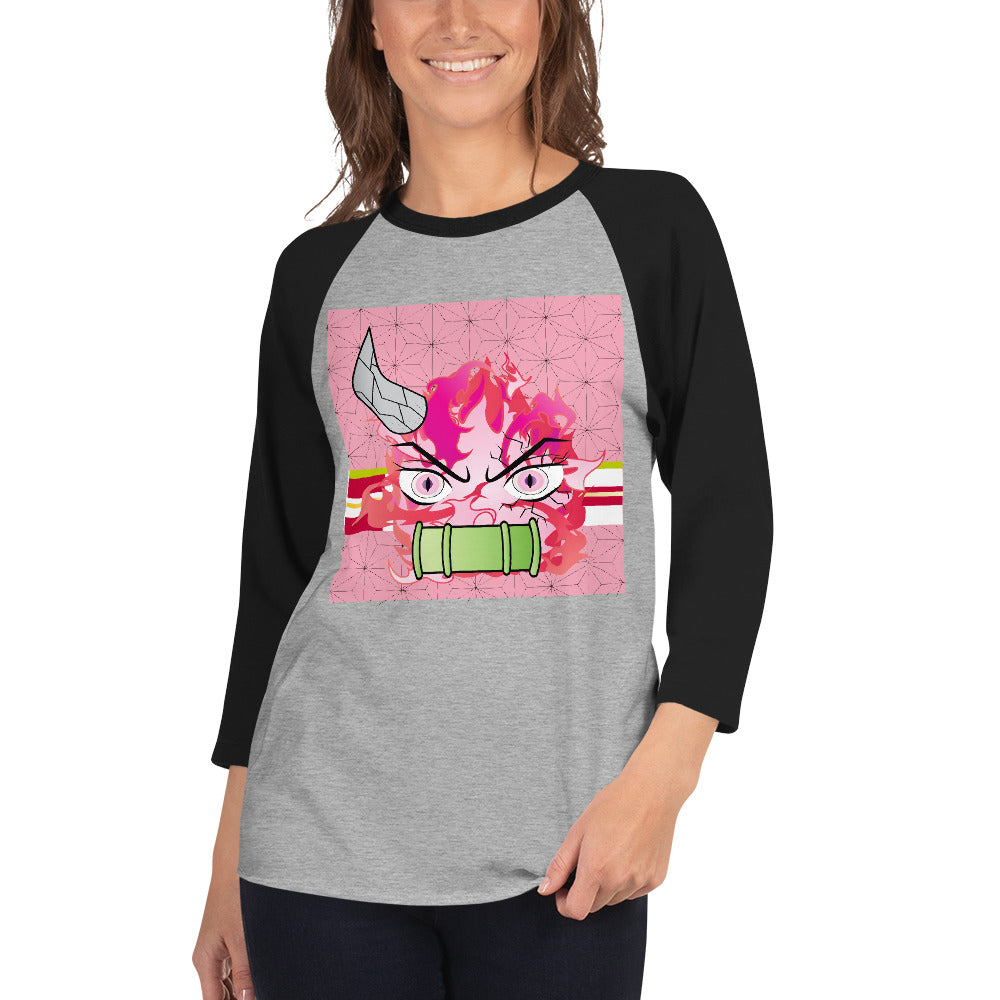 DEMON SLAYER: NEZUKO 3/4 sleeve raglan shirt