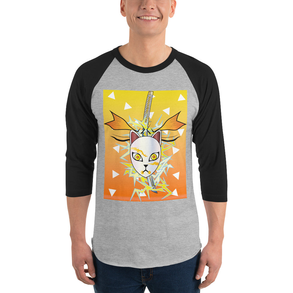 DEMON SLAYER: ZENITSU 3/4 sleeve raglan shirt