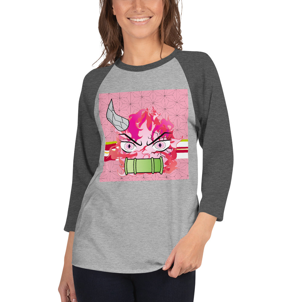 DEMON SLAYER: NEZUKO 3/4 sleeve raglan shirt