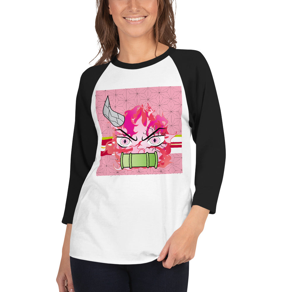 DEMON SLAYER: NEZUKO 3/4 sleeve raglan shirt