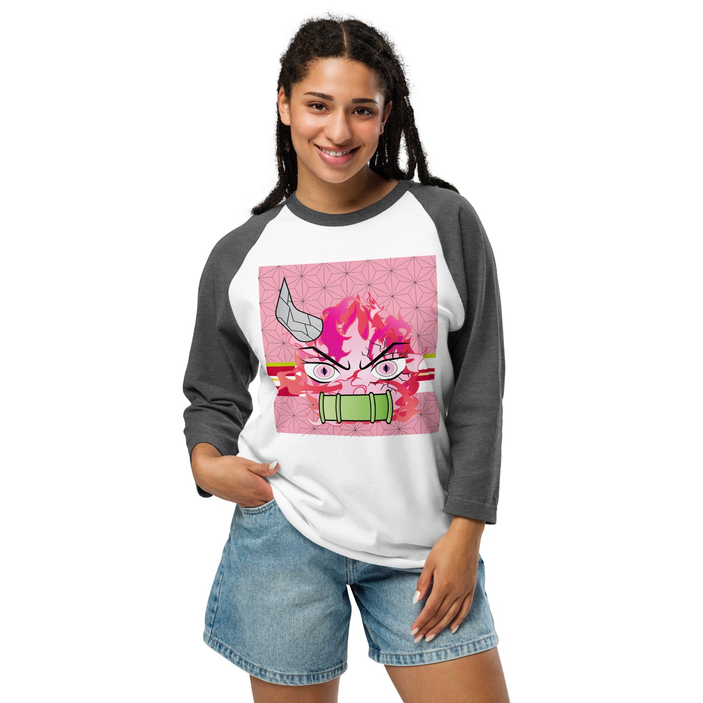 DEMON SLAYER: NEZUKO 3/4 sleeve raglan shirt