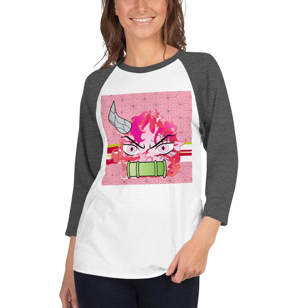 DEMON SLAYER: NEZUKO 3/4 sleeve raglan shirt